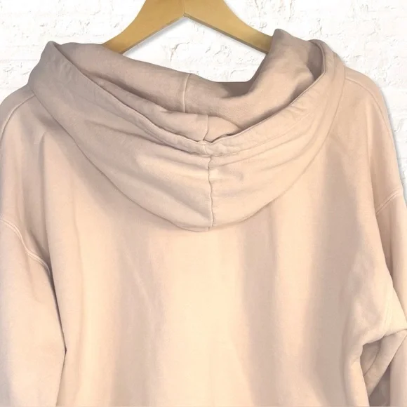 Current/ Elliot #95 Heavyweight Hooded Sweatshirt Beige Blush Size 2 Fits M/L - Picture 5 of 11